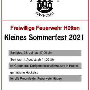 +++ Einladung : "Kleines Sommerfest" der Abteilung Hütten +++